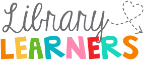 Library Learners logo watermark with heart